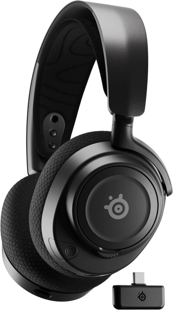 SteelSeries Arctis Nova 7 Wireless Multi-Platform Gaming Headset – Simultaneous Wireless 2.4GHz Bluetooth – Comfort Design - Fast Charging 38Hr Battery – PC, PS, Switch, Mobile,Black