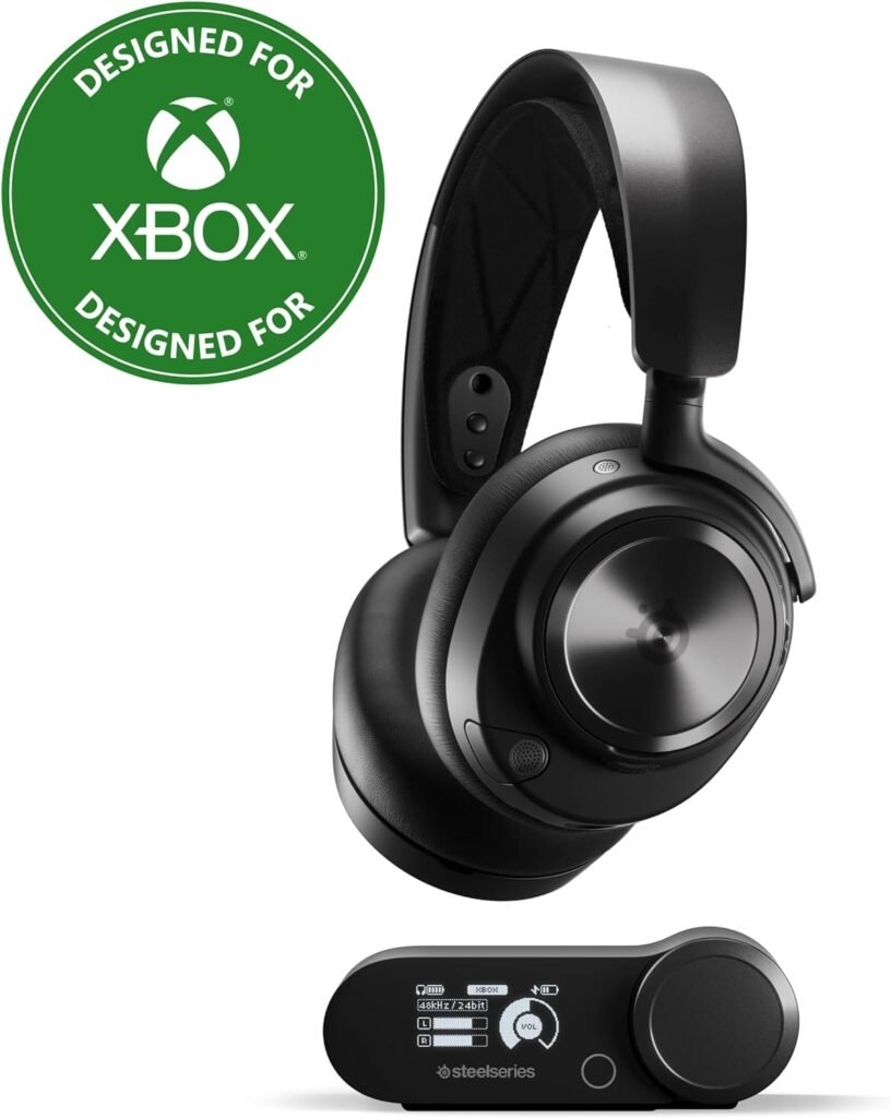 SteelSeries Arctis Nova Pro Wireless Xbox Multi-System Gaming Headset - Premium Hi-Fi Drivers - Active Noise Cancellation Infinity Power System - Stealth Mic - Xbox, PC, PS5, PS4, Switch, Mobile