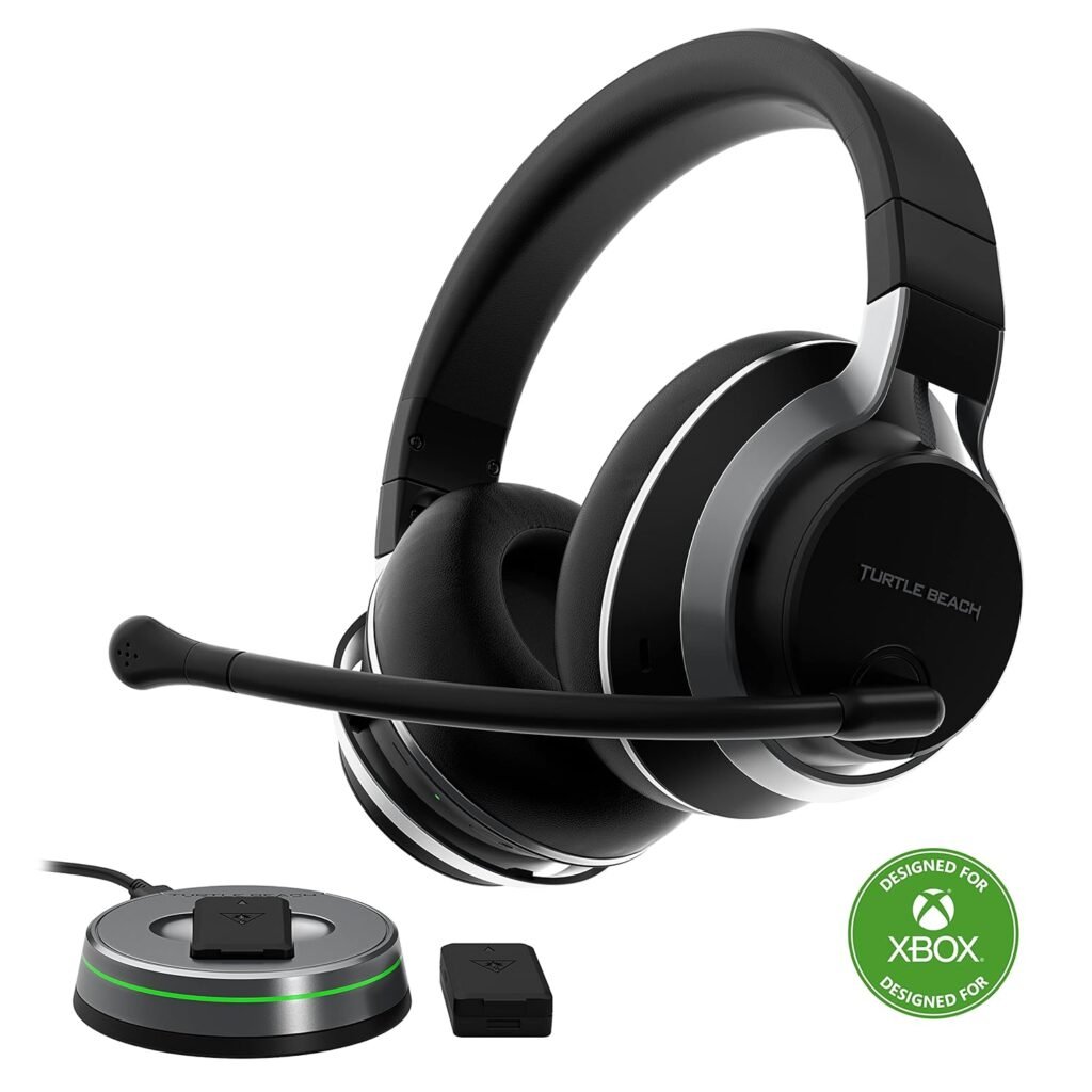 Turtle Beach Stealth Pro Multiplatform Wireless Noise-Cancelling Gaming Headset for Xbox Series X|S, Xbox One, PS5, PS4, PC, Mac, Switch, Mobile – 50mm Speakers, Bluetooth, Dual Batteries – Black