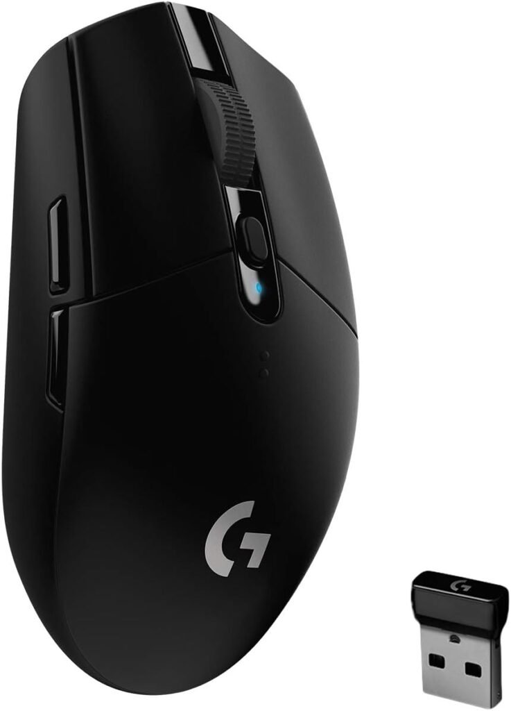 Logitech G305 LIGHTSPEED Wireless Gaming Mouse, Hero 12K Sensor, 12,000 DPI, Lightweight, 6 Programmable Buttons, 250h Battery Life, On-Board Memory, PC/Mac - Black