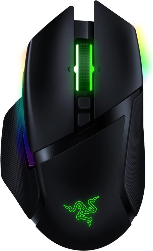 Razer Basilisk Ultimate HyperSpeed Wireless Gaming Mouse: Fastest Gaming Mouse Switch, 20K DPI Optical Sensor, Chroma RGB Lighting, 11 Programmable Buttons, 100 Hr Battery, Classic Black