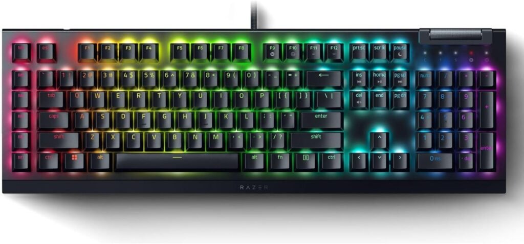 Razer BlackWidow V4 X - Mechanical Gaming Keyboard: Yellow Switches Linear  Silent - 6 Dedicated Macro Keys - Chroma RGB - Doubleshot ABS Keycaps - Media Controls - Sound Dampening  Stabilizers