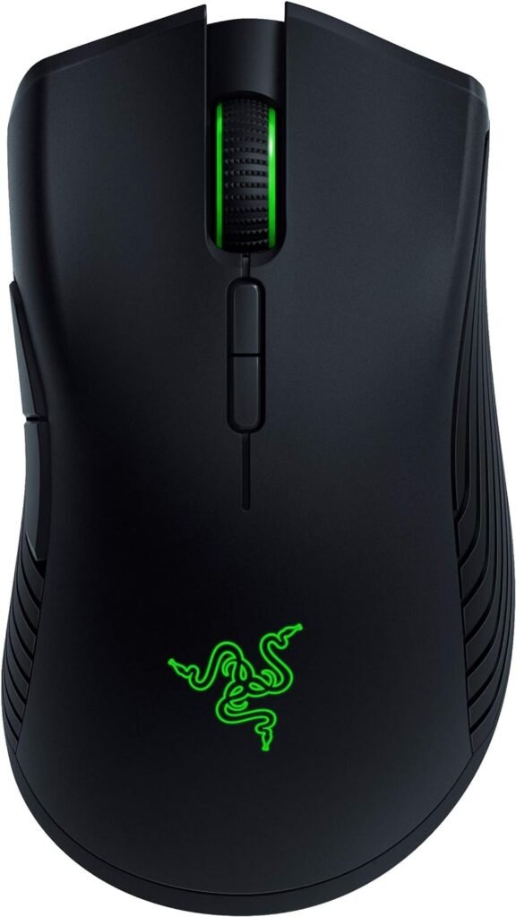 Razer Mamba Wireless Gaming Mouse: 16,000 DPI Optical Sensor - Chroma RGB Lighting - 7 Programmable Buttons - Mechanical Switches - Up to 50 Hr Battery Life